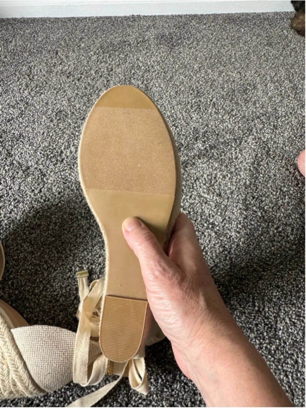 Women's Just Fab Jenala Espadrille Wedge in Ivory Size 12
